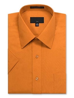 JD Apparel Men's Regular Fit Short-Sleeve Dress Shirts