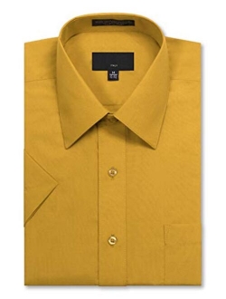 JD Apparel Men's Regular Fit Short-Sleeve Dress Shirts