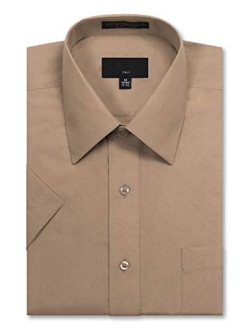 JD Apparel Men's Regular Fit Short-Sleeve Dress Shirts