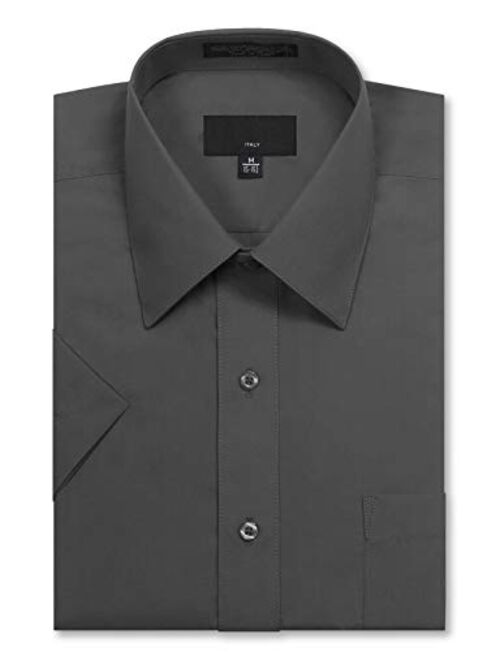 JD Apparel Men's Regular Fit Short-Sleeve Dress Shirts