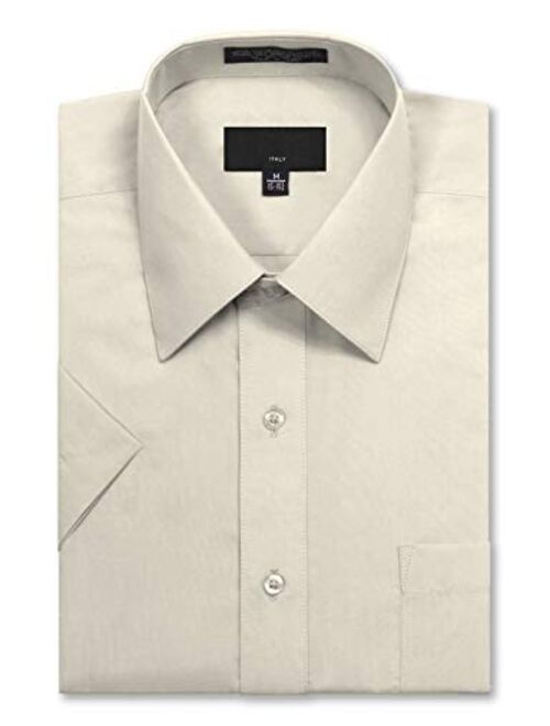 JD Apparel Men's Regular Fit Short-Sleeve Dress Shirts