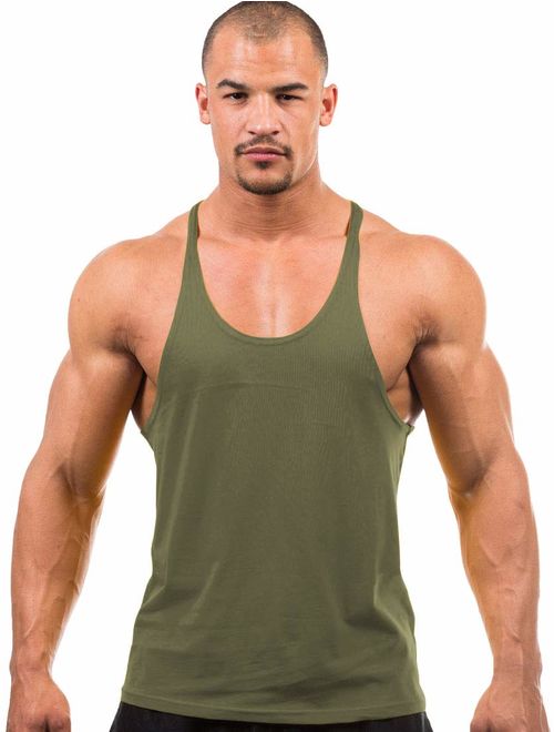 Iwearit Brand Y-Back Muscle Tanktop Straight Bottom - Made in USA