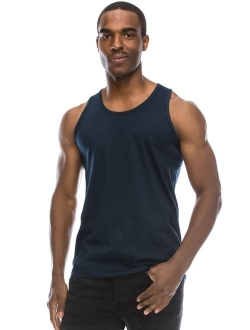 JC DISTRO Mens Basic Solid Tank Top Jersey Casual Shirts (Size Upto 3XL