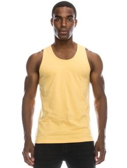 JC DISTRO Mens Basic Solid Tank Top Jersey Casual Shirts (Size Upto 3XL