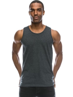 JC DISTRO Mens Basic Solid Tank Top Jersey Casual Shirts (Size Upto 3XL