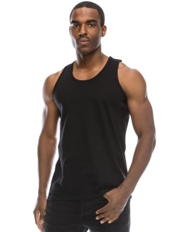 JC DISTRO Mens Basic Solid Tank Top Jersey Casual Shirts (Size Upto 3XL