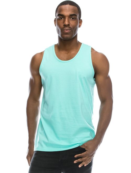 JC DISTRO Mens Basic Solid Tank Top Jersey Casual Shirts (Size Upto 3XL