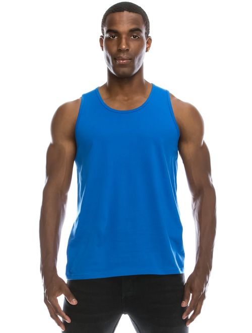 JC DISTRO Mens Basic Solid Tank Top Jersey Casual Shirts (Size Upto 3XL