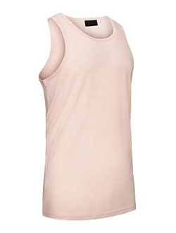 Victorious Solid Sleeveless Color Long Length Curved Hem Tank Top