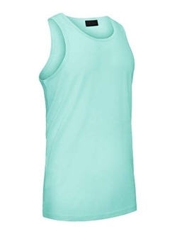 Victorious Solid Sleeveless Color Long Length Curved Hem Tank Top