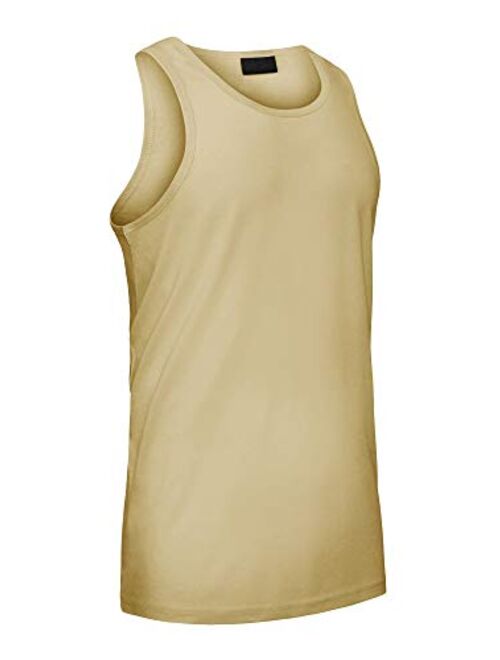 Victorious Solid Sleeveless Color Long Length Curved Hem Tank Top