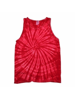 Colortone Unisex Cotton Tie Dye Scoop Neck Tank Top