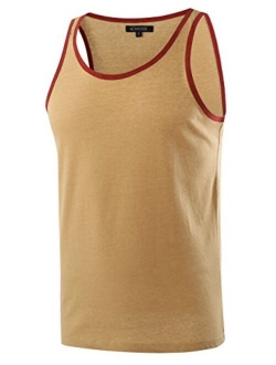 HETHCODE Men's Classic Basic Athletic Jersey Tank Top Casual T Shirts