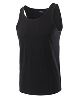 HETHCODE Men's Classic Basic Athletic Jersey Tank Top Casual T Shirts