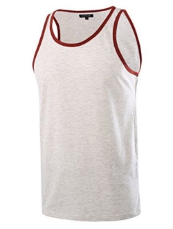 HETHCODE Men's Classic Basic Athletic Jersey Tank Top Casual T Shirts