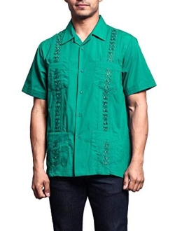 G-Style USA Men's Cuban Guayabera Long & Short 4 Pocket Cotton Blend Shirt