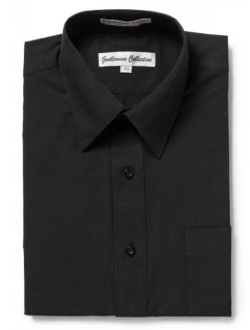 Gentlemens Collection Mens Short Sleeve Classic & Slim Fit Easy Care Dress Shirt - Colors