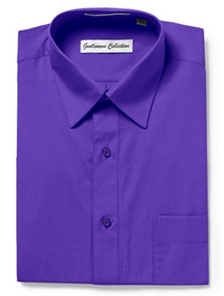 Gentlemens Collection Mens Short Sleeve Classic & Slim Fit Easy Care Dress Shirt - Colors