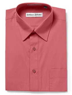 Gentlemens Collection Mens Short Sleeve Classic & Slim Fit Easy Care Dress Shirt - Colors