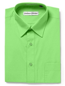 Gentlemens Collection Mens Short Sleeve Classic & Slim Fit Easy Care Dress Shirt - Colors