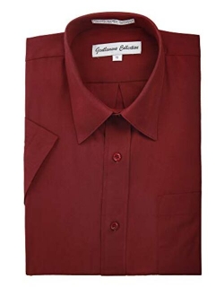 Gentlemens Collection Mens Short Sleeve Classic & Slim Fit Easy Care Dress Shirt - Colors