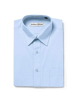 Gentlemens Collection Mens Short Sleeve Classic & Slim Fit Easy Care Dress Shirt - Colors