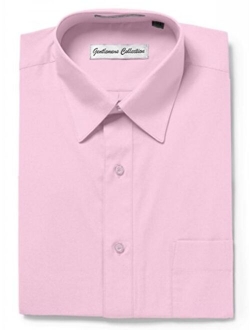 Gentlemens Collection Mens Short Sleeve Classic & Slim Fit Easy Care Dress Shirt - Colors