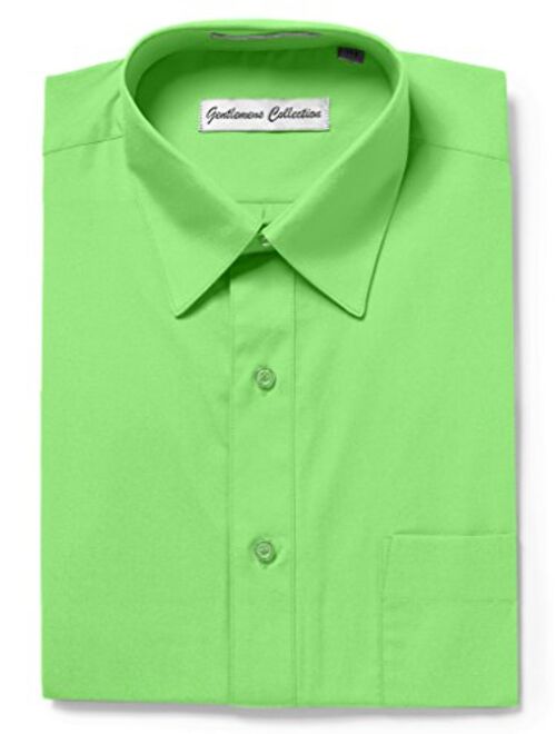 Gentlemens Collection Mens Short Sleeve Classic & Slim Fit Easy Care Dress Shirt - Colors