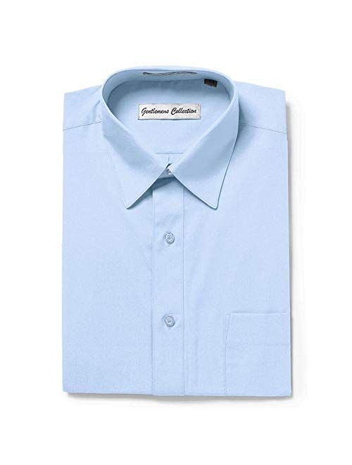 Gentlemens Collection Mens Short Sleeve Classic & Slim Fit Easy Care Dress Shirt - Colors