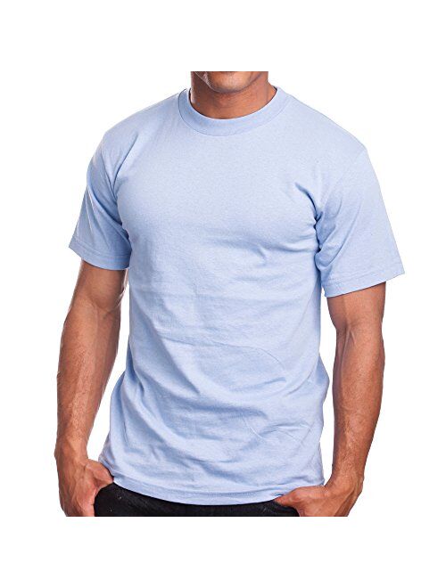 PRO 5 Super Heavy Mens Cotton Solid Short Sleeve Crew Neck T-Shirt