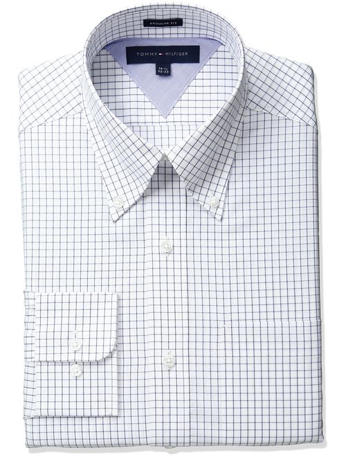 Tommy Hilfiger Men's Dress Shirt Regular Fit Check