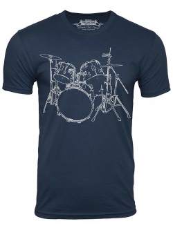 Think Out Loud Apparel Drums T-Shirt Artistic Design Drummer Tee