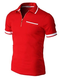 H2H Mens Casual Slim Fit Polo T-Shirts Basic Designed of Various Styles