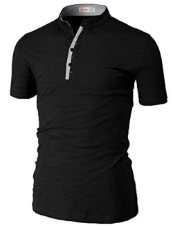 H2H Mens Casual Slim Fit Polo T-Shirts Basic Designed of Various Styles