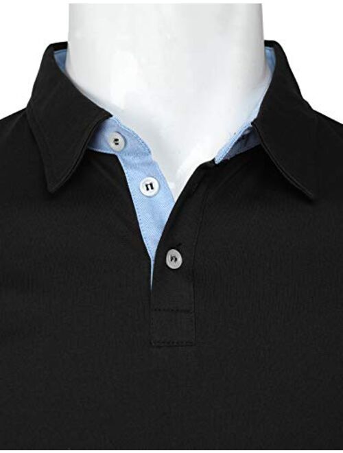 H2H Mens Casual Slim Fit Polo T-Shirts Basic Designed of Various Styles