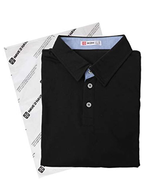 H2H Mens Casual Slim Fit Polo T-Shirts Basic Designed of Various Styles