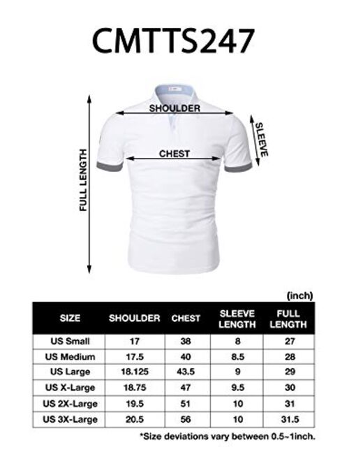 H2H Mens Casual Slim Fit Polo T-Shirts Basic Designed of Various Styles