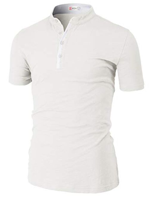 H2H Mens Casual Slim Fit Polo T-Shirts Basic Designed of Various Styles