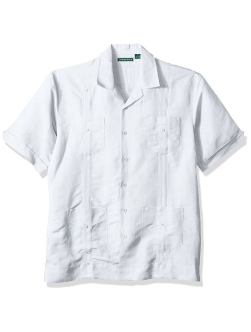 Cubavera Men's Short Sleeve Traditional Cuban Camp Guayabera Shirt