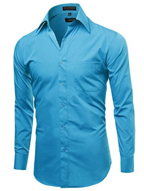 Youstar Men's Regular Fit Dress Shirt