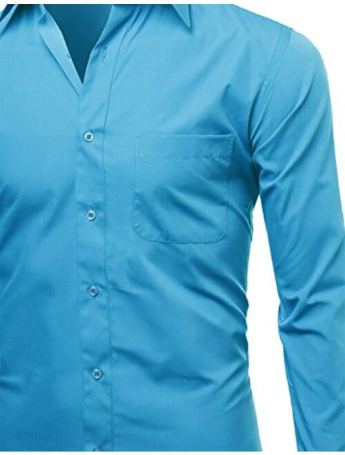 Youstar Men's Regular Fit Dress Shirt