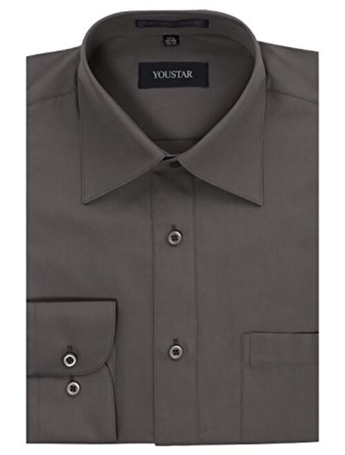 Youstar Men's Regular Fit Dress Shirt