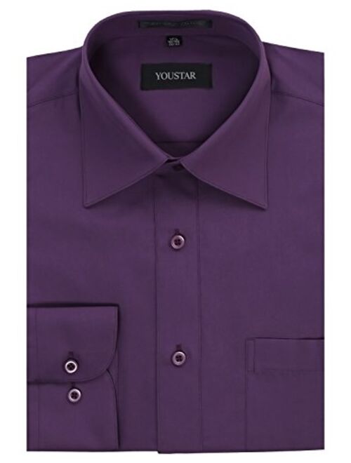 Youstar Men's Regular Fit Dress Shirt