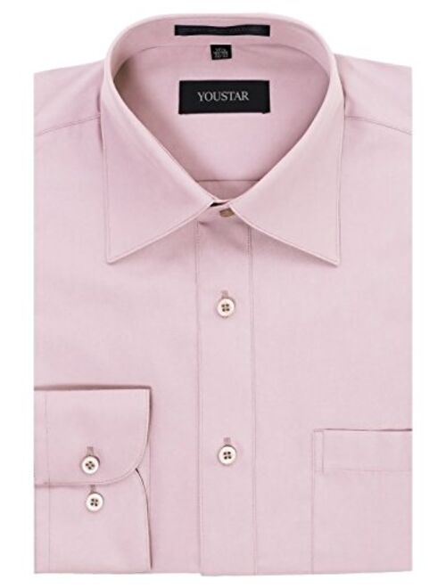 Youstar Men's Regular Fit Dress Shirt