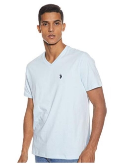 Men's Cotton Solid Short Sleeve V-Neck T-Shirt