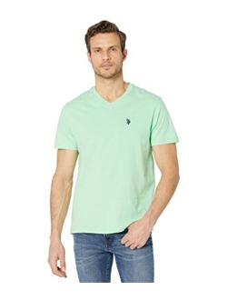 Men's Cotton Solid Short Sleeve V-Neck T-Shirt