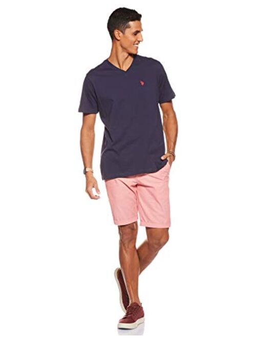 U.S. Polo Assn. Men's Cotton Solid Short Sleeve V-Neck T-Shirt