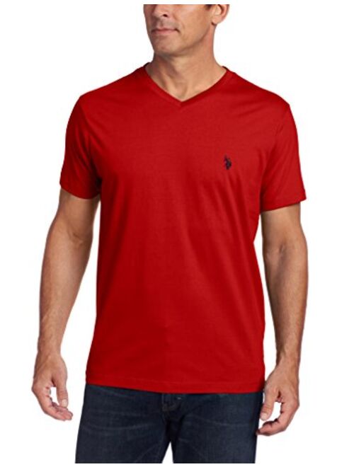 U.S. Polo Assn. Men's Cotton Solid Short Sleeve V-Neck T-Shirt