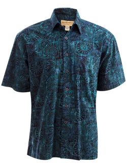 Johari West Indo Sapphire Tropical Cotton Shirt