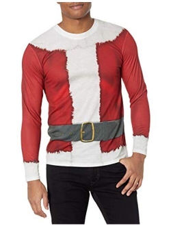 Faux Real Men's 3D Photo-Realistic Ugly Christmas Sweater Long Sleeve T-Shirt